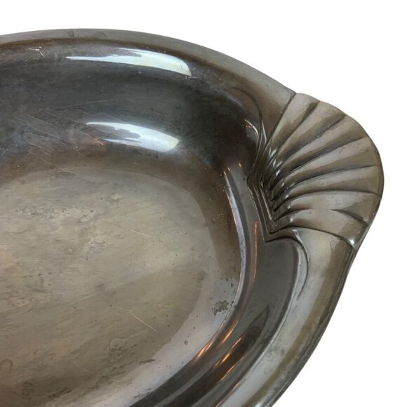 Wilton Armetale RWP Oval Serving Bowl Scallop Handles Holloware - Picture 5 of 9